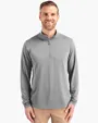 Virtue Recycled Featherlight Pique Quarter Zip Pullover — view 6