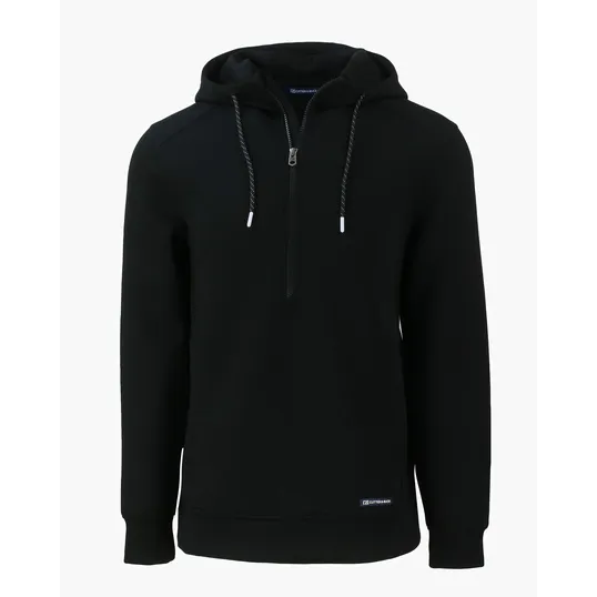 Roam Recycled Buttery-Soft Knit Half Zip Hooded Pullover — view 5