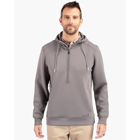 Roam Recycled Buttery-Soft Knit Half Zip Hooded Pullover