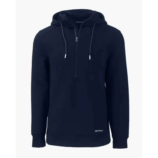 Roam Recycled Buttery-Soft Knit Half Zip Hooded Pullover — view 7