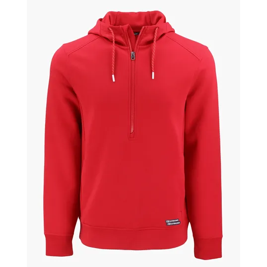 Roam Recycled Buttery-Soft Knit Half Zip Hooded Pullover — view 20