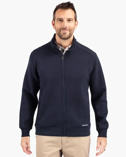 Roam Recycled Buttery-Soft Knit Mens Full Zip Jacket — view 2