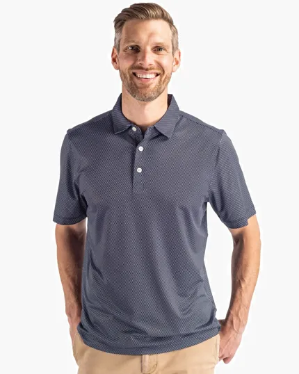 Pike Recycled Symmetry Print Men's Polo — view 2
