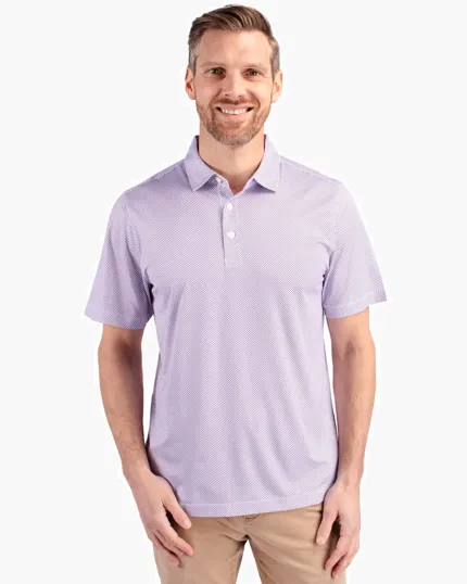 Pike Recycled Symmetry Print Men's Polo — view 4