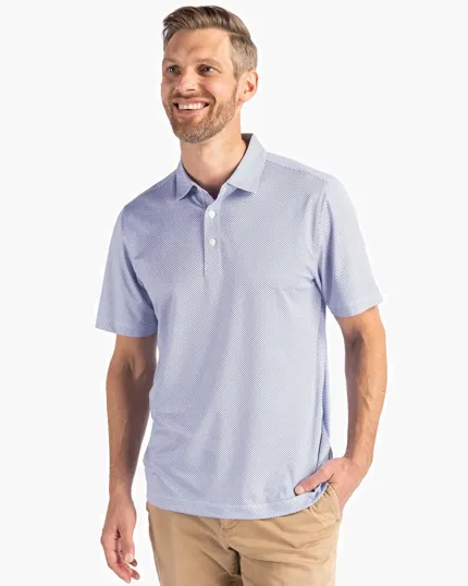 Pike Recycled Symmetry Print Men's Polo — view 8