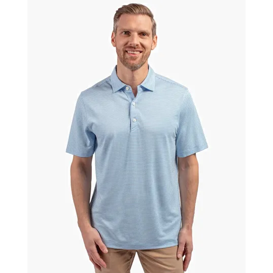 Forge Recycled Double Stripe Four-Way Stretch Men's Polo