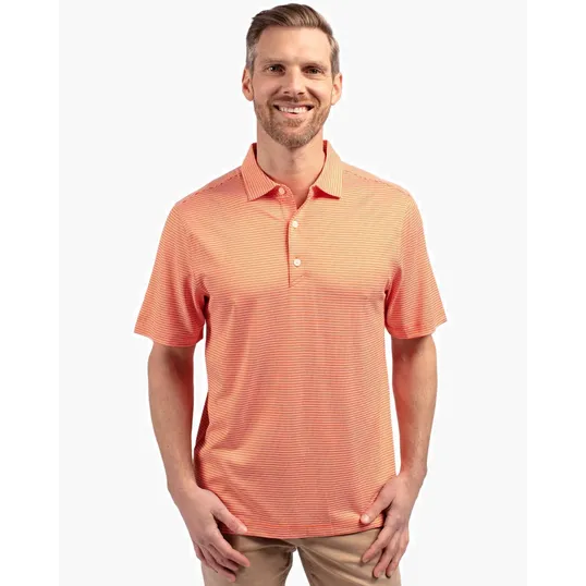 Forge Recycled Double Stripe Four-Way Stretch Men's Polo — view 4