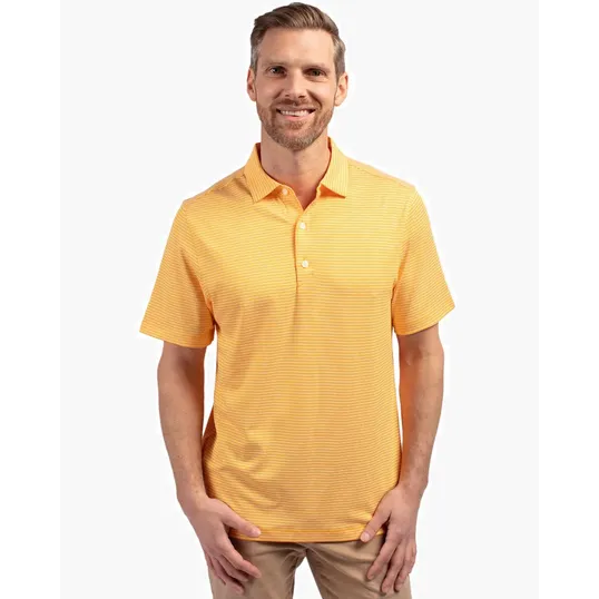 Forge Recycled Double Stripe Four-Way Stretch Men's Polo — view 6