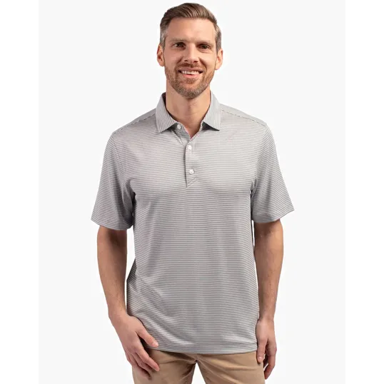 Forge Recycled Double Stripe Four-Way Stretch Men's Polo — view 11