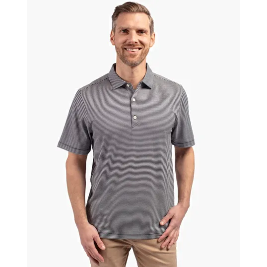 Forge Recycled Double Stripe Four-Way Stretch Men's Polo — view 12