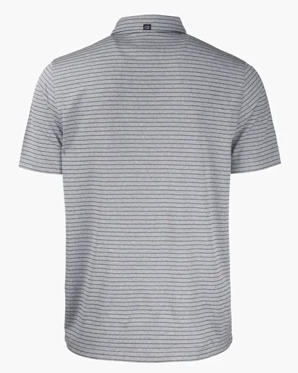 Forge Recycled Heather Stripe Four-Way Stretch Men's Polo — view 24