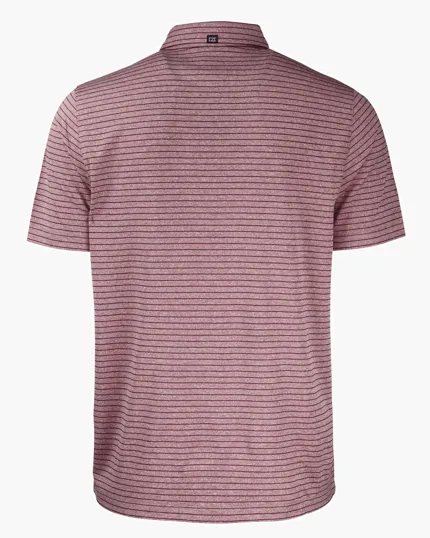 Forge Recycled Heather Stripe Four-Way Stretch Men's Polo — view 25