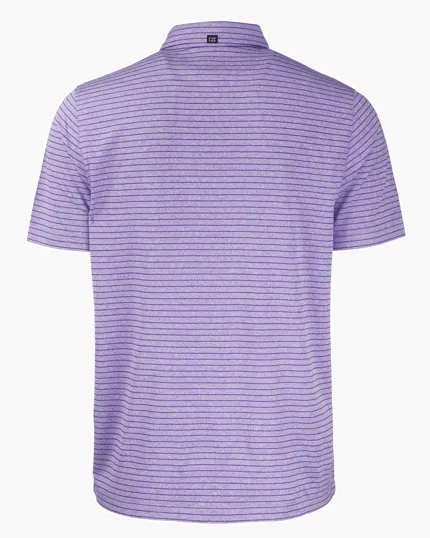 Forge Recycled Heather Stripe Four-Way Stretch Men's Polo — view 26