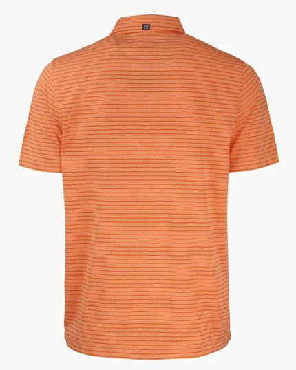 Forge Recycled Heather Stripe Four-Way Stretch Men's Polo — view 27