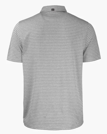 Forge Recycled Heather Stripe Four-Way Stretch Men's Polo — view 30