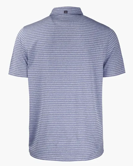 Forge Recycled Heather Stripe Four-Way Stretch Men's Polo — view 31