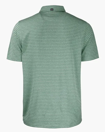 Forge Recycled Heather Stripe Four-Way Stretch Men's Polo — view 33