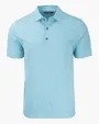 Forge Recycled Heather Stripe Four-Way Stretch Men's Polo — view 12
