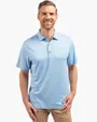 Forge Recycled Heather Stripe Four-Way Stretch Men's Polo