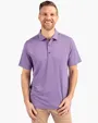Forge Recycled Heather Stripe Four-Way Stretch Men's Polo — view 4