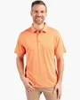 Forge Recycled Heather Stripe Four-Way Stretch Men's Polo — view 5