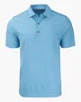 Forge Recycled Heather Stripe Four-Way Stretch Men's Polo — view 18