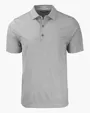 Forge Recycled Heather Stripe Four-Way Stretch Men's Polo — view 19