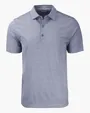 Forge Recycled Heather Stripe Four-Way Stretch Men's Polo — view 20