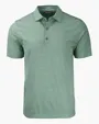 Forge Recycled Heather Stripe Four-Way Stretch Men's Polo — view 22