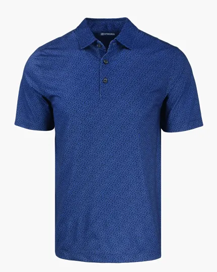 Pike Recycled Pebble Print Men's Polo — view 5