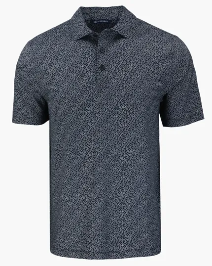 Pike Recycled Pebble Print Men's Polo — view 7