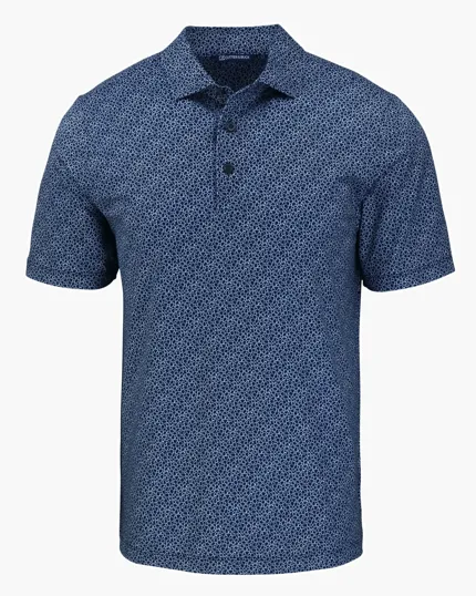 Pike Recycled Pebble Print Men's Polo — view 9