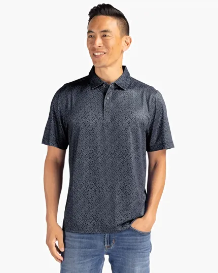 Pike Recycled Pebble Print Men's Polo — view 16