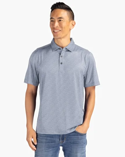 Pike Recycled Pebble Print Men's Polo — view 18