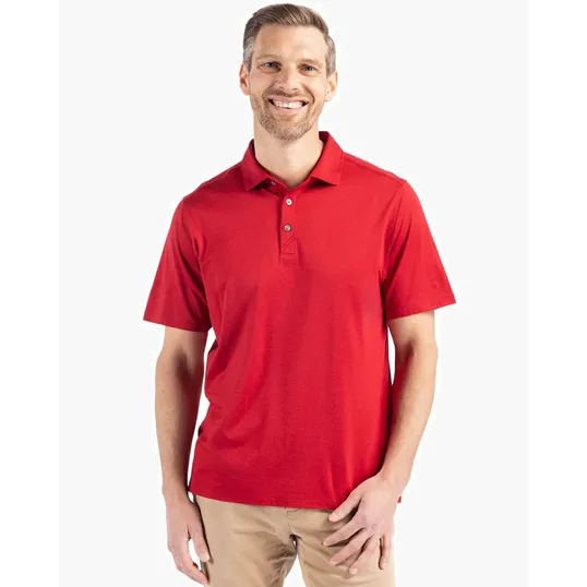 Coastline Recycled Double Peached Mens Polo — view 2