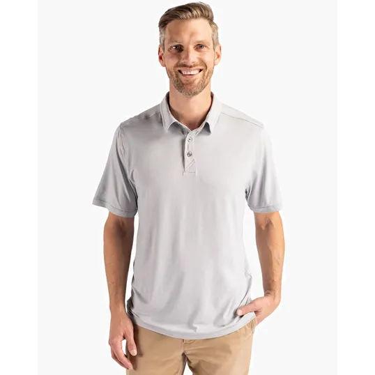 Coastline Recycled Double Peached Mens Polo — view 4