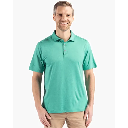 Coastline Recycled Double Peached Mens Polo — view 6