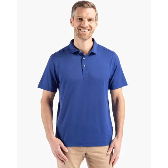 Coastline Recycled Double Peached Mens Polo — view 8
