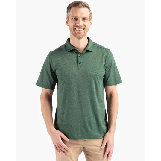 Coastline Recycled Double Peached Mens Polo — view 9