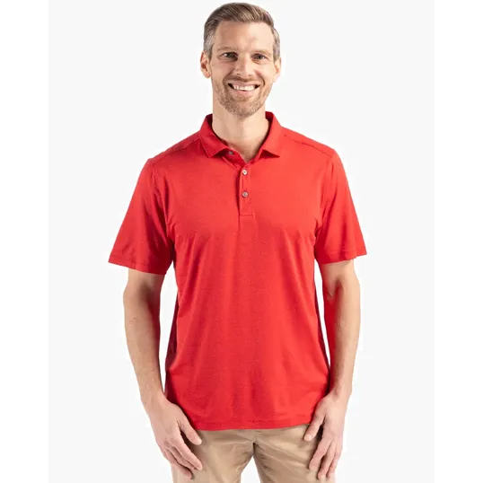 Coastline Recycled Double Peached Mens Polo — view 12