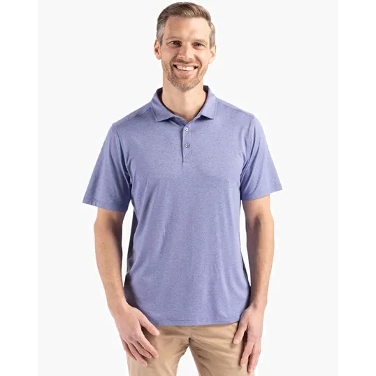 Coastline Recycled Double Peached Mens Polo — view 18