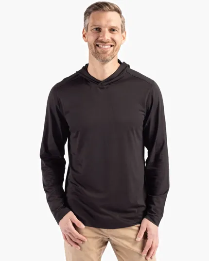 Coastline Recycled Double Peached Men's Hooded Pullover — view 2