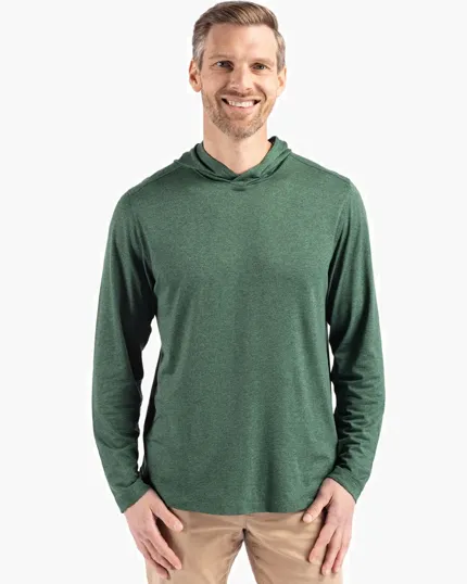 Coastline Recycled Double Peached Men's Hooded Pullover — view 3