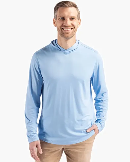 Coastline Recycled Double Peached Men's Hooded Pullover — view 7
