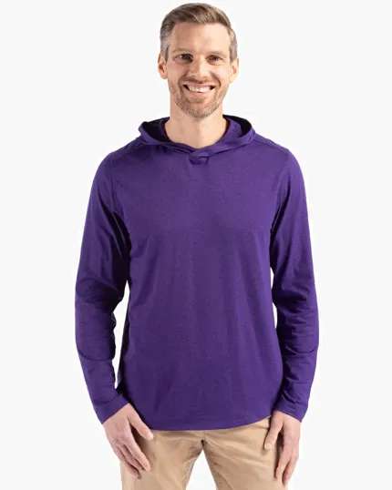 Coastline Recycled Double Peached Men's Hooded Pullover — view 9