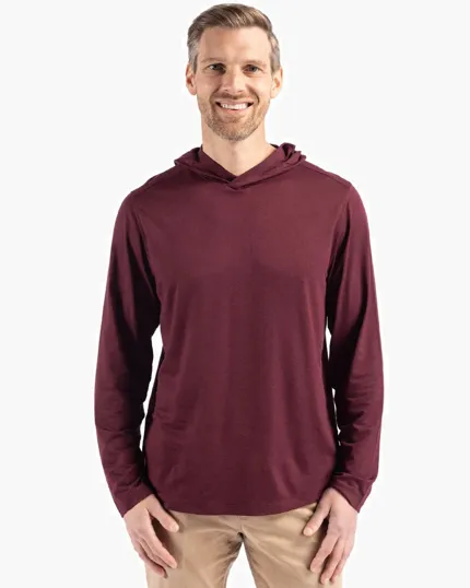 Coastline Recycled Double Peached Men's Hooded Pullover — view 10