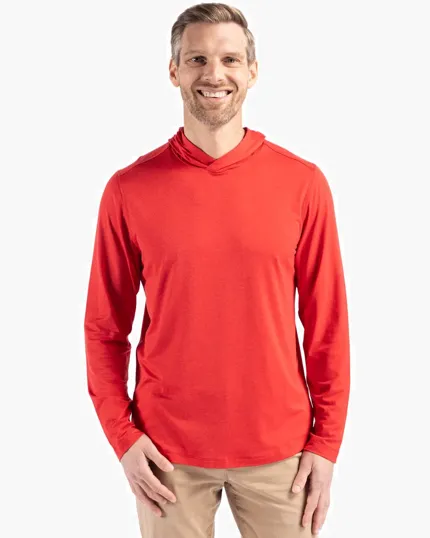 Coastline Recycled Double Peached Men's Hooded Pullover — view 11