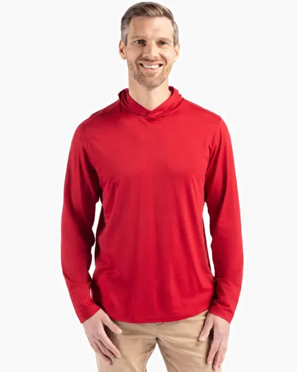 Coastline Recycled Double Peached Men's Hooded Pullover — view 13