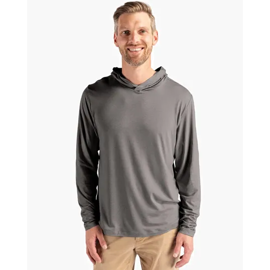 Coastline Recycled Double Peached Men's Hooded Pullover — view 40