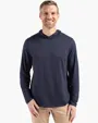 Coastline Recycled Double Peached Men's Hooded Pullover — view 5